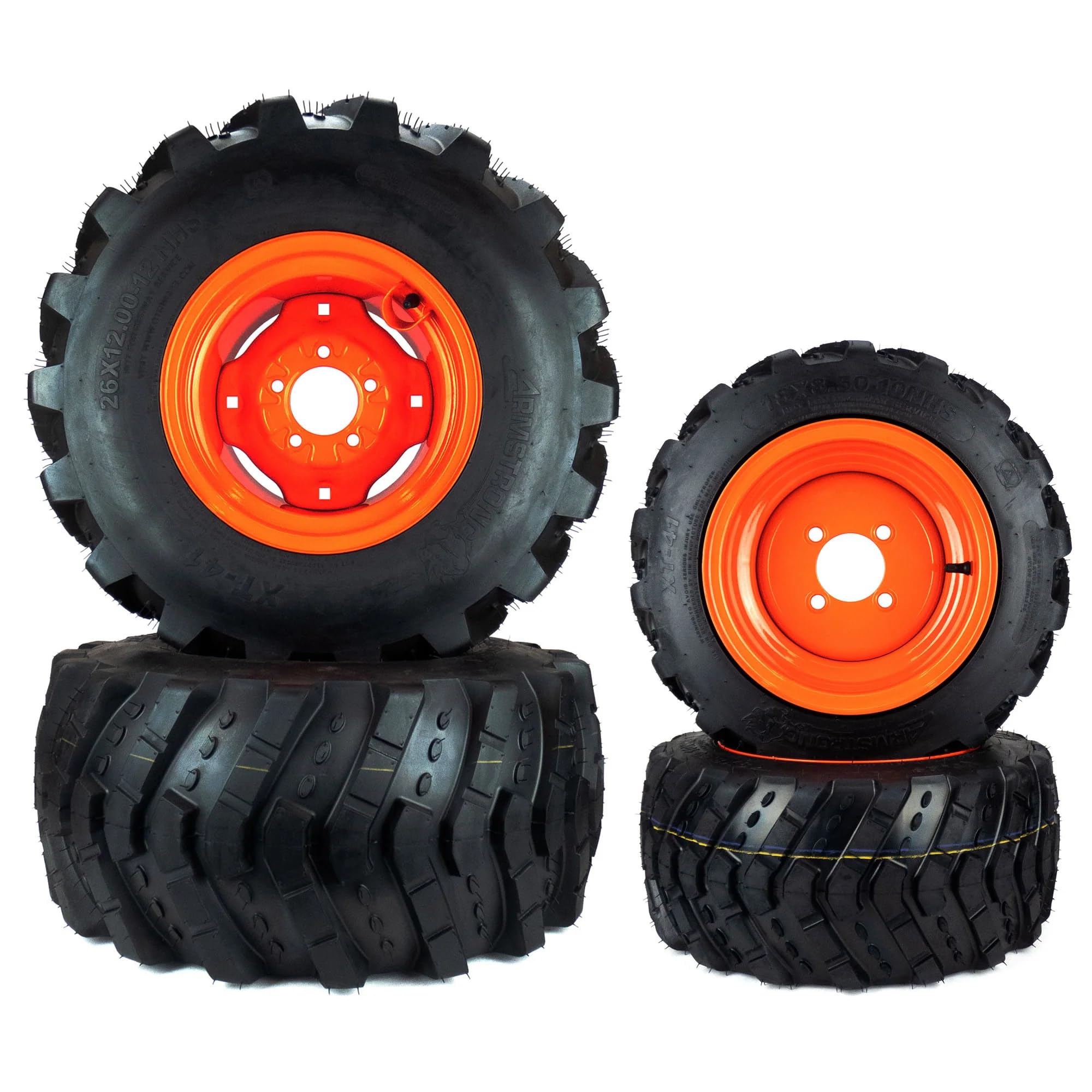 Amazon.com: (4) Aggressive Tire Assemblies 26x12.00-12 18x8.50-10